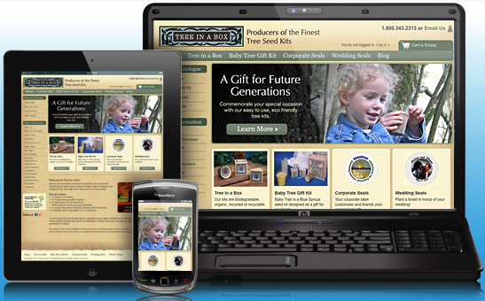 Tree In a Box Ecommerce Website Design