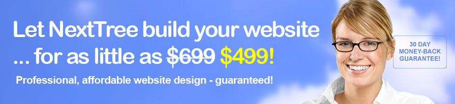 Let NextTree build your website. Professional, affordable web design guaranteed!
